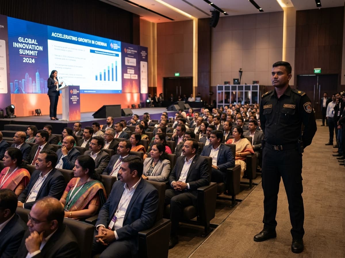 Corporate conference summit event security guarding in Chennai