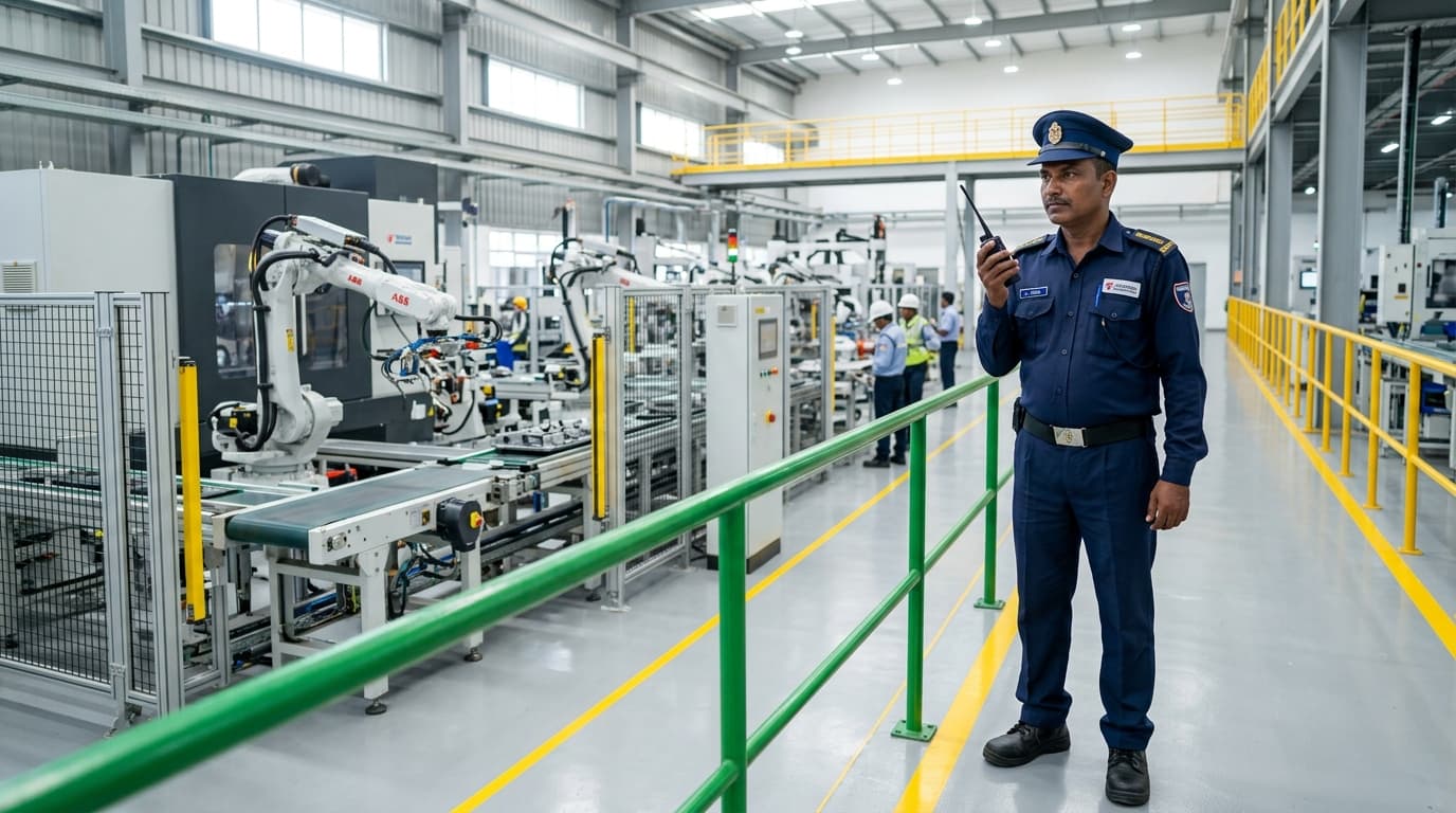 Automated Robotic Manufacturing Plant Security Monitoring