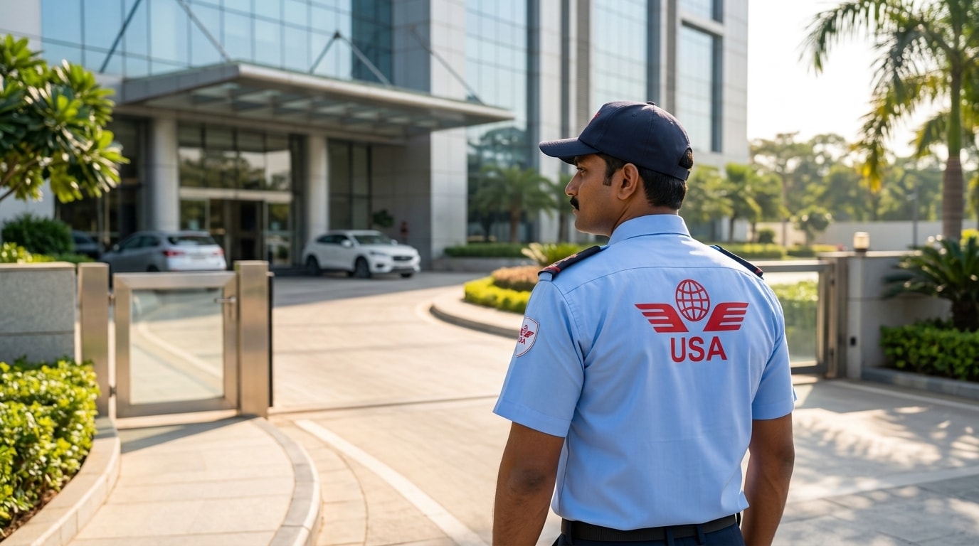 Unique Security Agency officer deployed at corporate facility